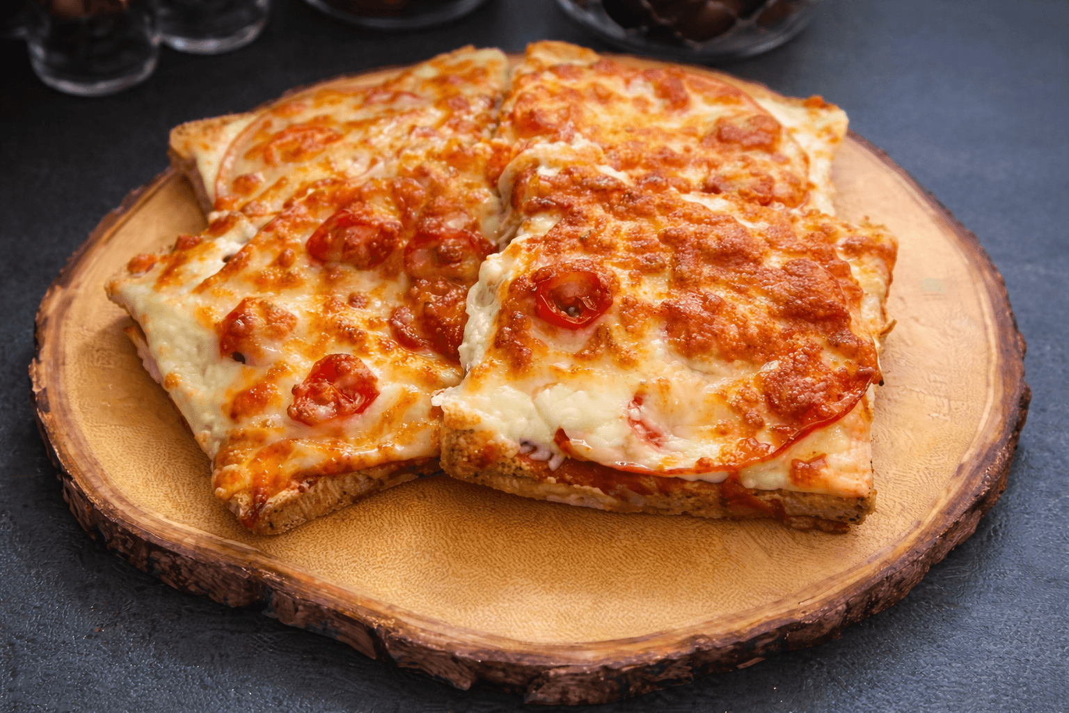 Cheesy Breakfast Toast Pizza (Easy Air Fryer Recipe)