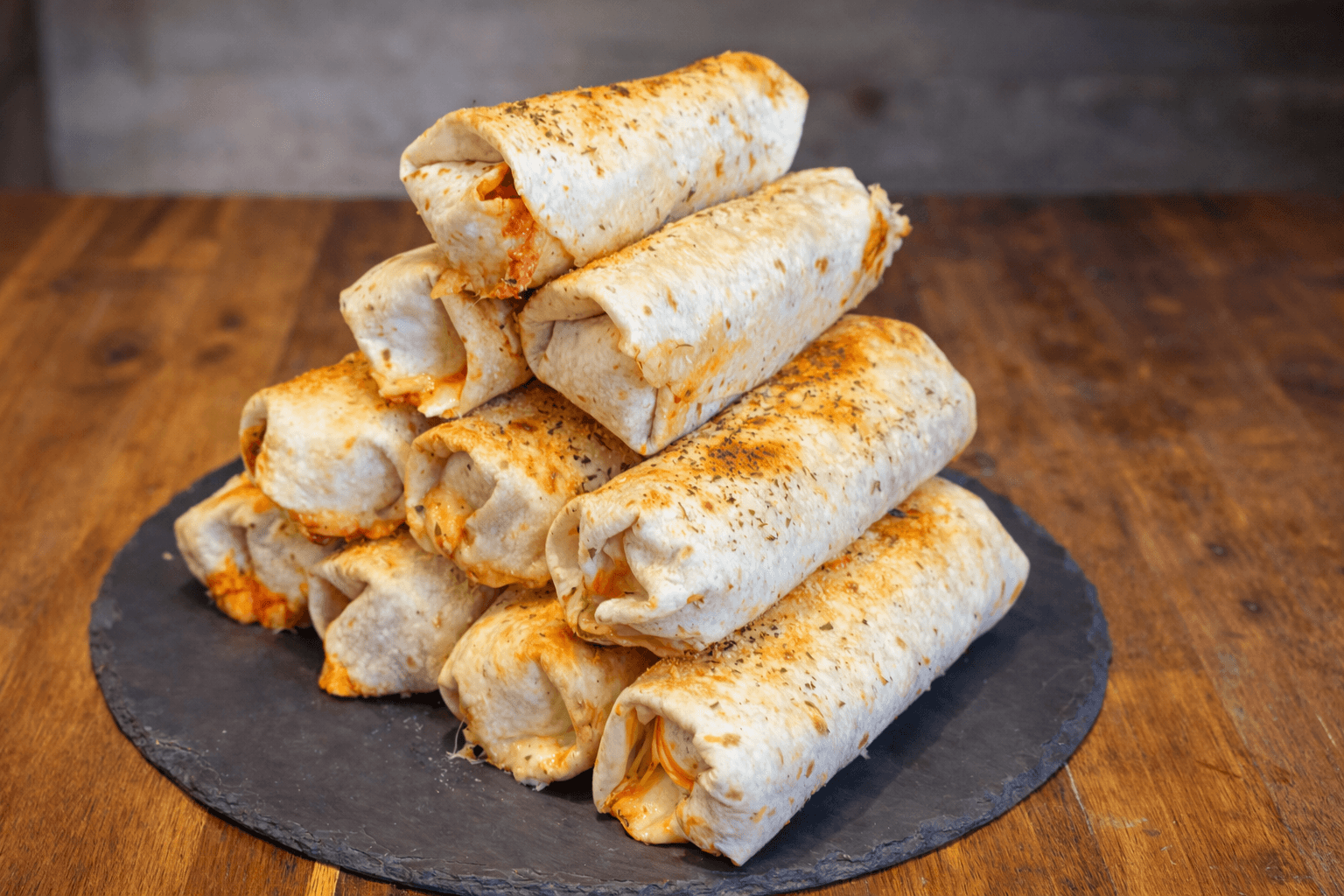 High Protein Cheesy Chicken Parm Rolls